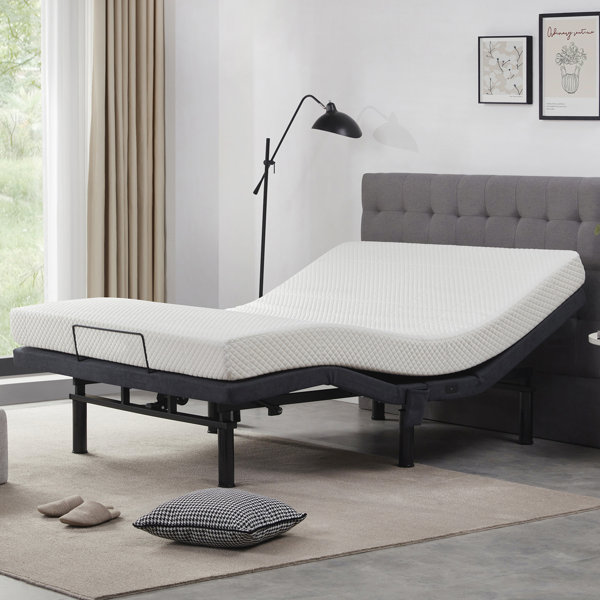 Alwyn Home Damron Massaging Zero Gravity Adjustable Bed with Wireless
